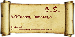 Vámossy Dorottya névjegykártya