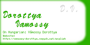 dorottya vamossy business card
