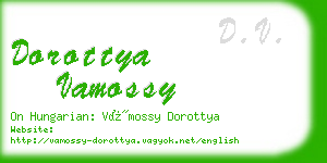 dorottya vamossy business card